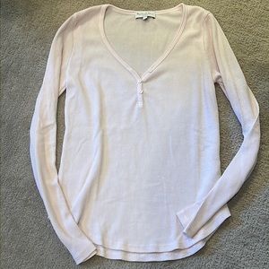 Michael Stars long sleeve pink thermal shirt